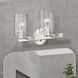 Munich 2 Light 15 inch Brushed Nickel Vanity Sconce Wall Light