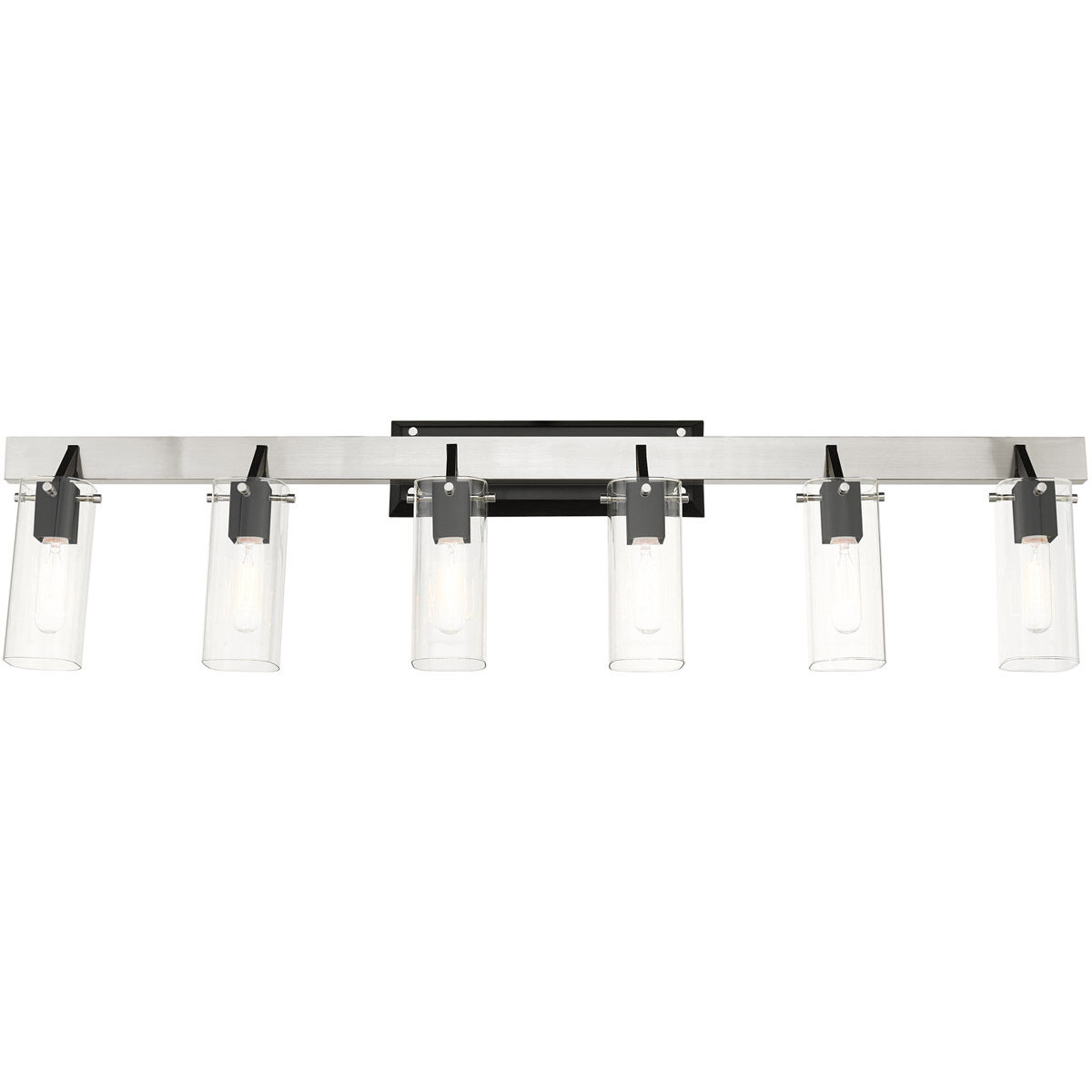 Beckett 6 Light 48 inch Brushed Nickel Vanity Sconce Wall Light