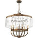 Ashton 6 Light 24 inch Hand Painted Palacial Bronze Chandelier Ceiling Light