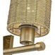 Weavington 3 Light 23.5 inch Antique Gold Leaf Vanity Wall Sconce Wall Light