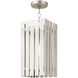 Greenwich 1 Light 8 inch Brushed Nickel Outdoor Pendant Lantern