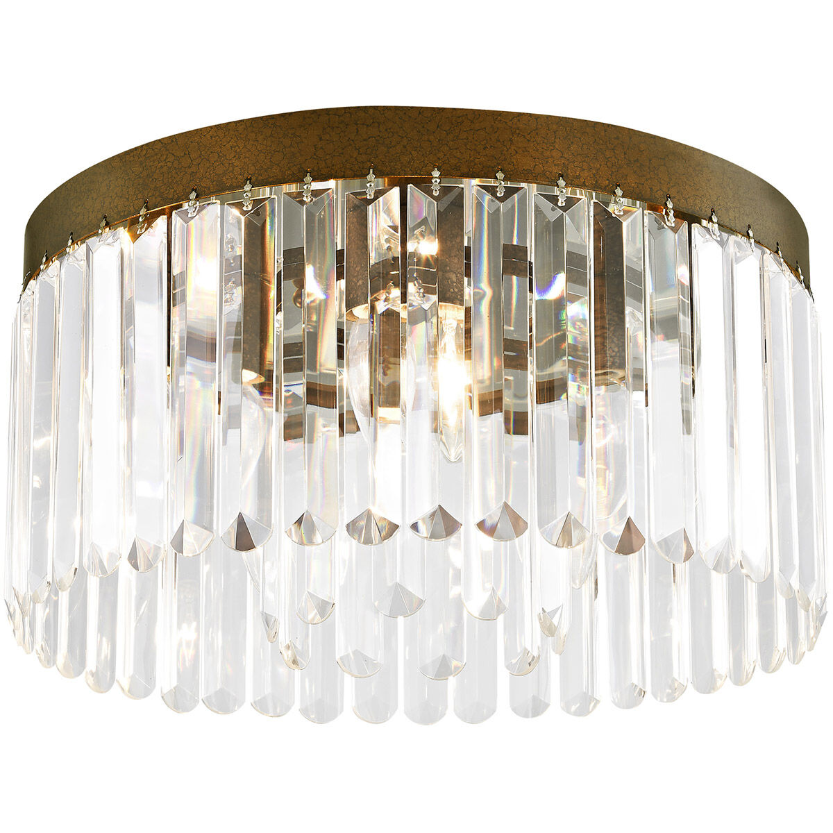 Ashton 5 Light 16 inch Hand Painted Palacial Bronze Flush Mount Ceiling Light