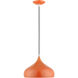 Amador 1 Light 12 inch Shiny Orange with Polished Chrome Accents Pendant Ceiling Light