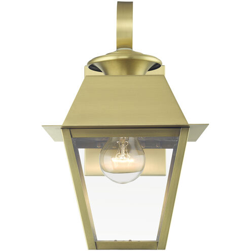 Wentworth 1 Light 13 inch Natural Brass Outdoor Small Wall Lantern