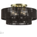 Acordia 4 Light 21 inch Antique Brass Extra Large Semi-Flush Ceiling Light, Extra Large