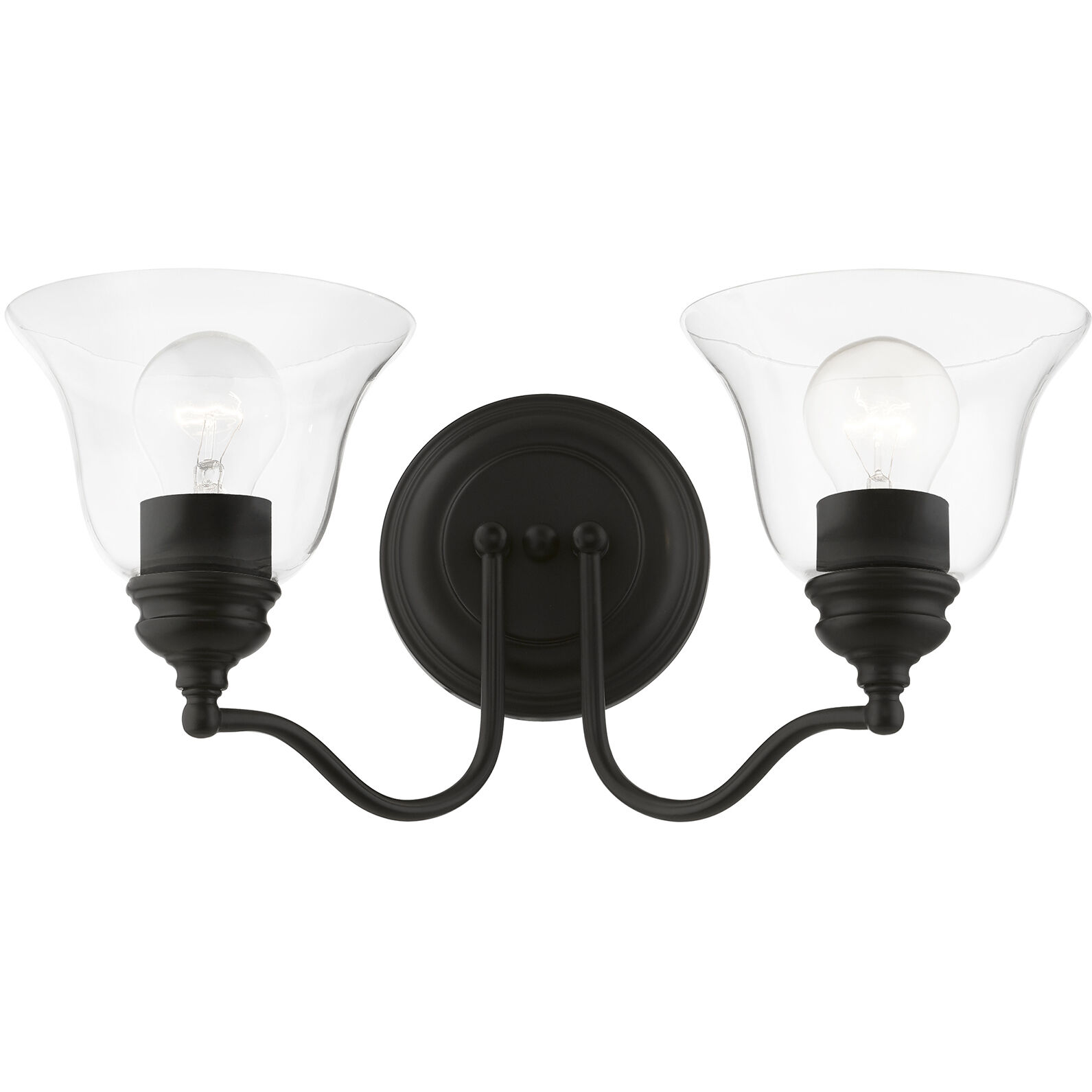 Moreland 2 Light 15 inch Black Vanity Sconce Wall Light