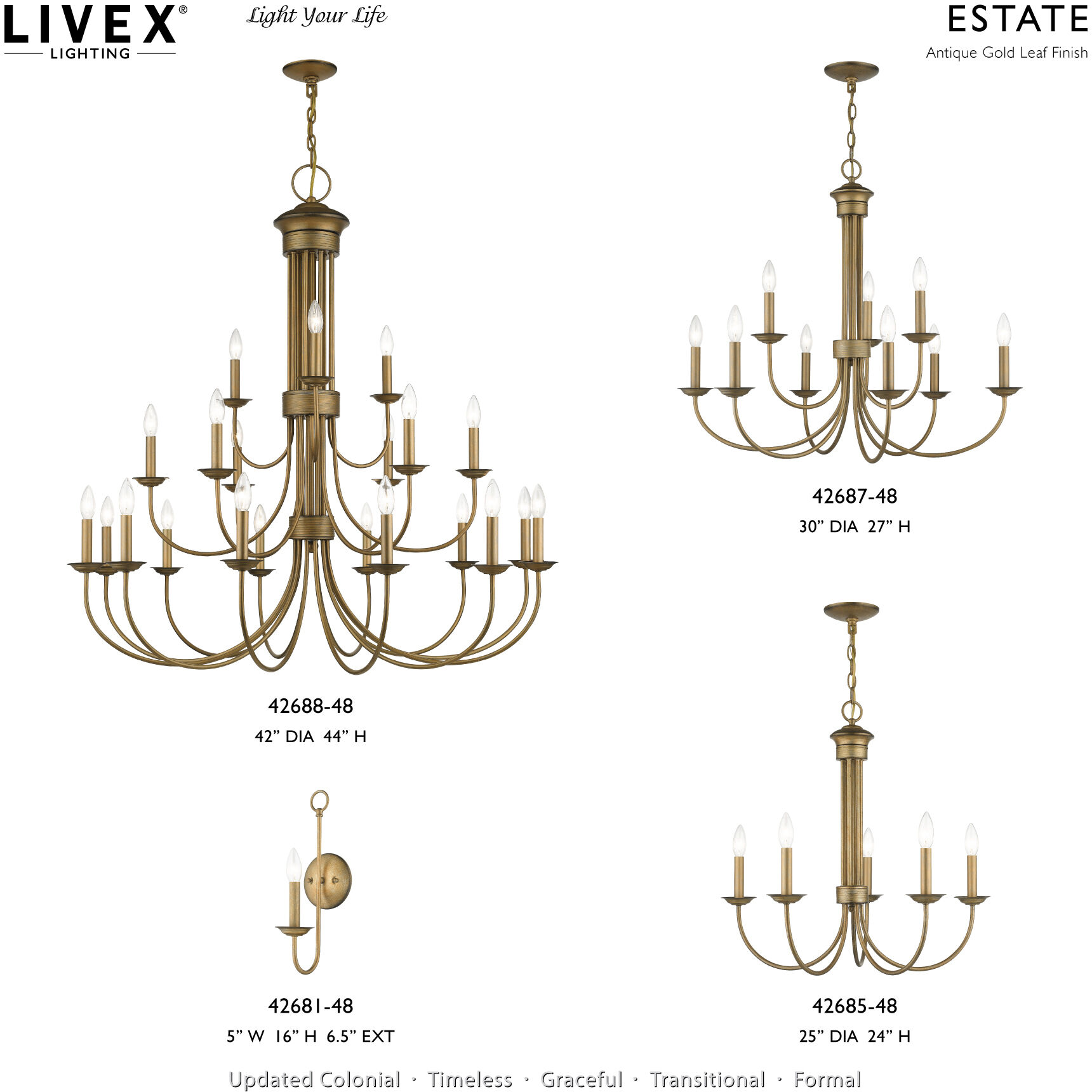 Estate 21 Light 42 inch Antique Gold Leaf Chandelier Ceiling Light, Extra Large