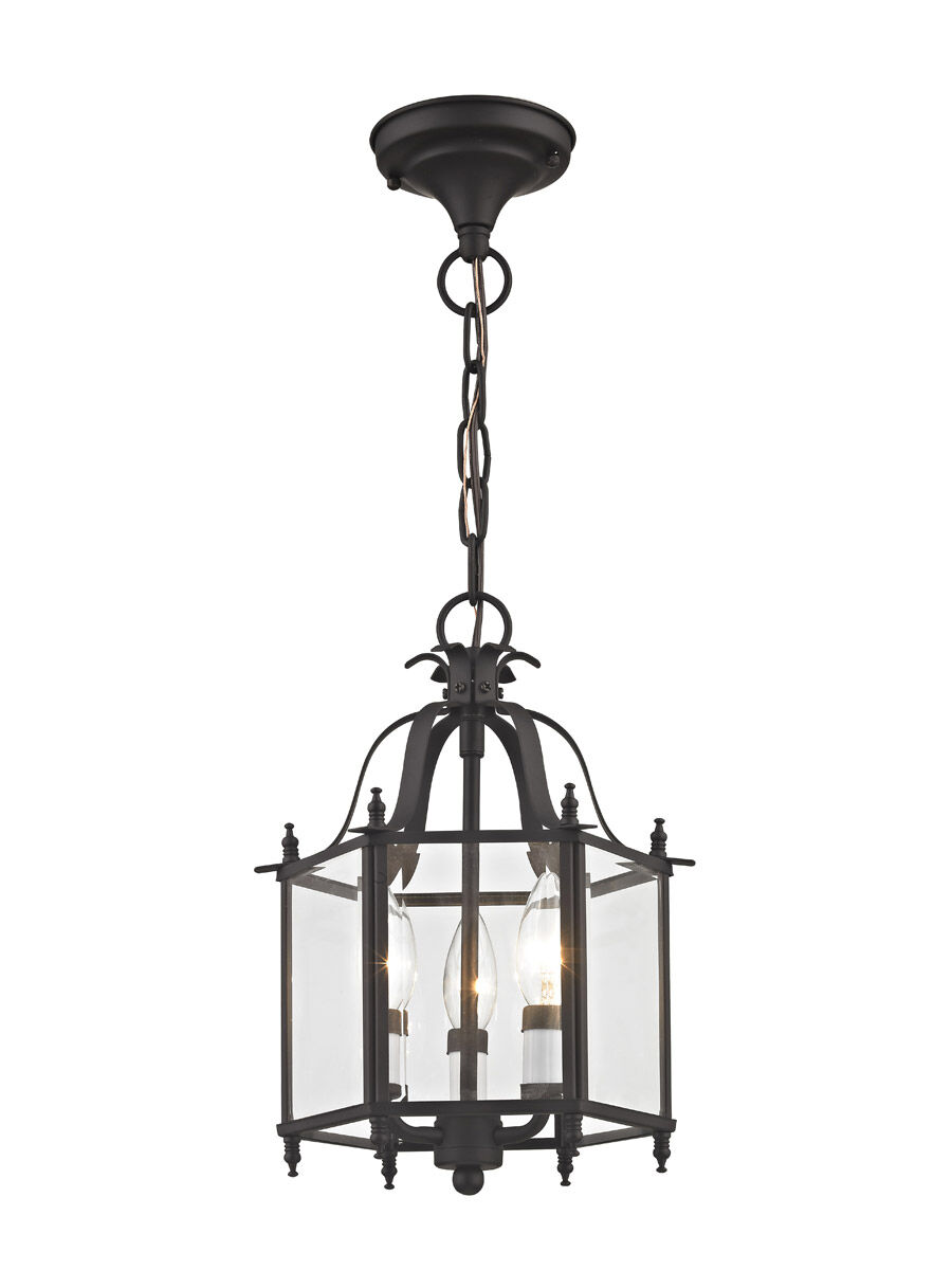 Livingston 3 Light 10 inch Bronze Convertible Mini Pendant/Ceiling Mount Ceiling Light