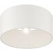 Meridian 1 Light 13 inch Black Semi Flush Ceiling Light