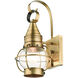Newburyport 1 Light 14 inch Antique Brass Outdoor Wall Lantern