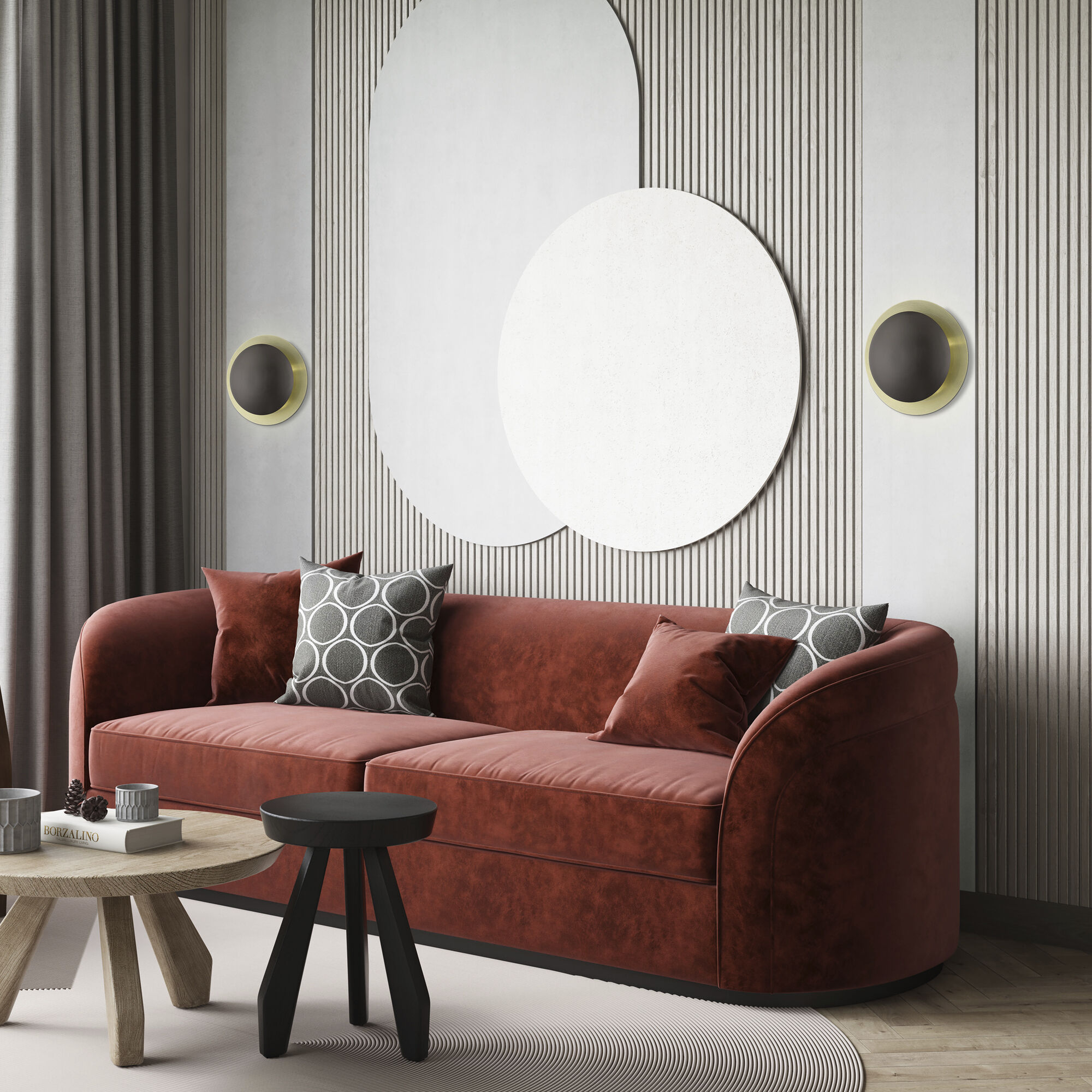 Ventura 2 Light 11 inch English Bronze with Antique Brass Reflector Semi-Flush/Wall Sconce Ceiling Light, Medium