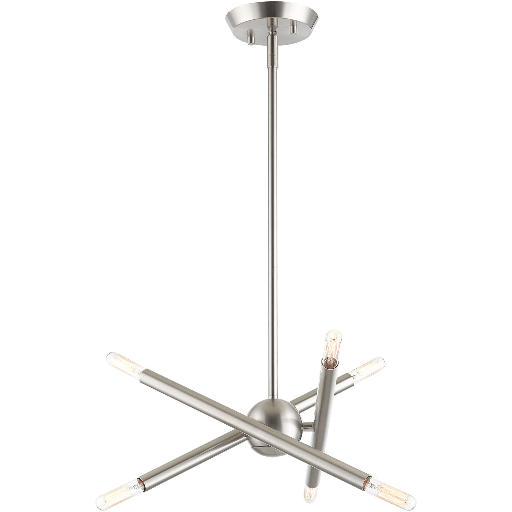 Soho 6 Light 13 inch Brushed Nickel Chandelier Ceiling Light