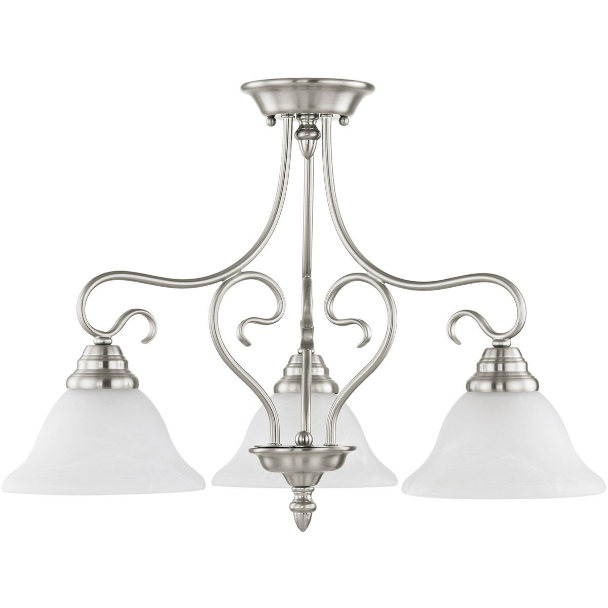Coronado 3 Light 24 inch Brushed Nickel Chandelier Ceiling Light