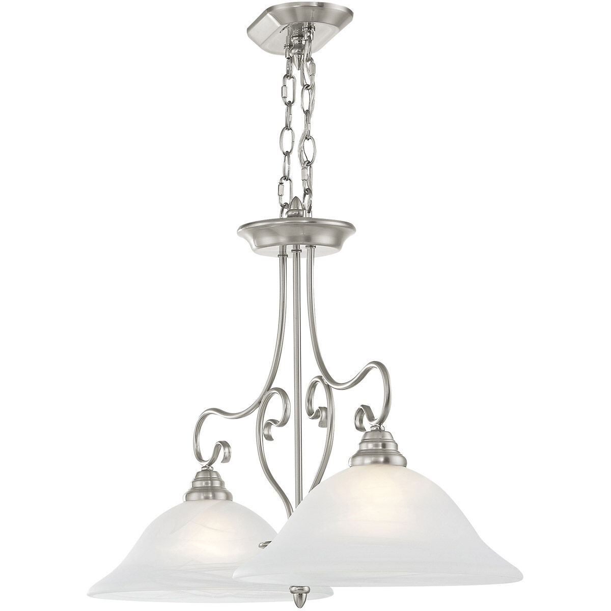 Coronado 2 Light 35 inch Brushed Nickel Island Ceiling Light