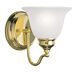 Essex 1 Light 6 inch Polished Brass Bath Vanity Wall Light