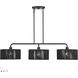 Acordia 3 Light 46 inch Black Linear Chandelier Ceiling Light, Extra Large
