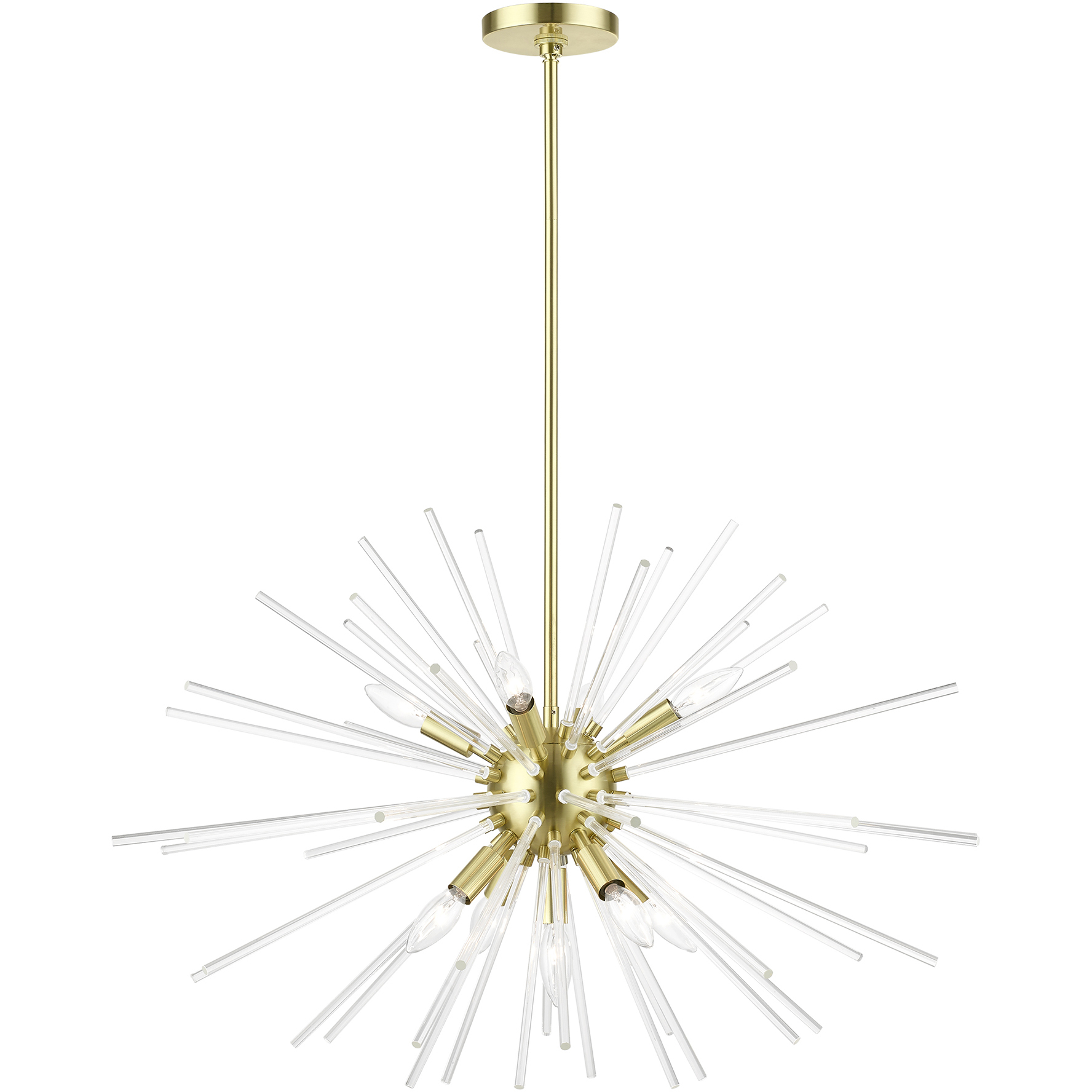 Livex Lighting 4125512 Utopia 9 Light 32 inch Satin Brass Pendant