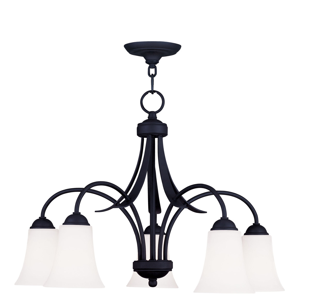 Ridgedale 5 Light 25.5 inch Black Chandelier Ceiling Light