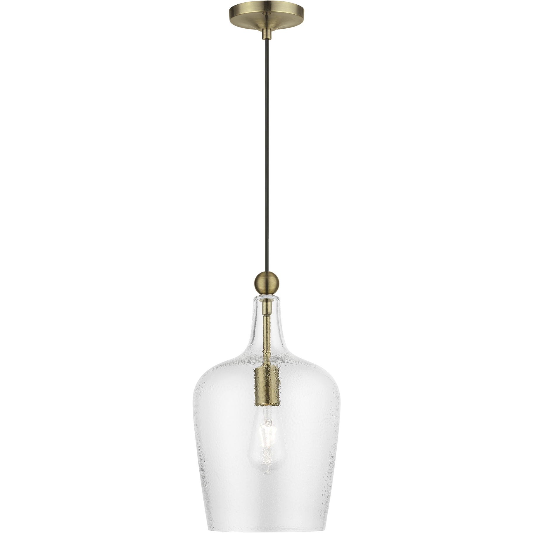 Avery 1 Light 9.25 inch Antique Brass Single Pendant Ceiling Light, Single