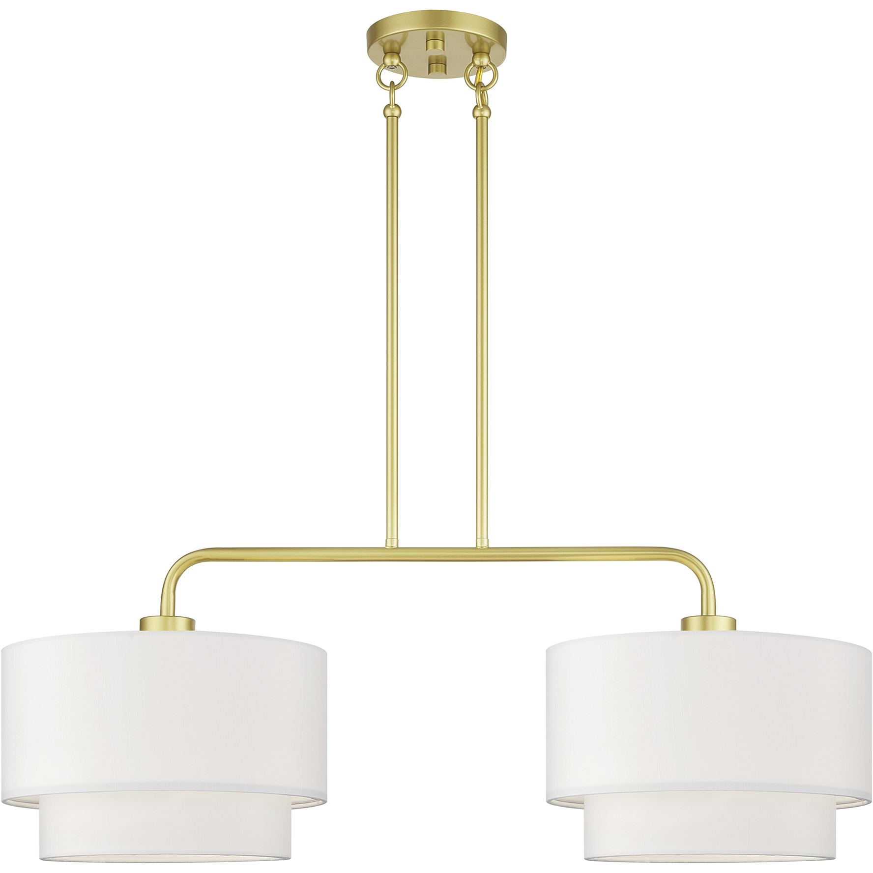 Manorwood 2 Light 35 inch Soft Gold Linear Chandelier Ceiling Light
