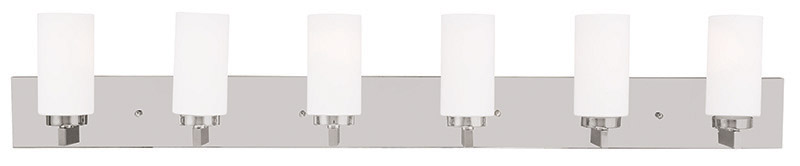 West Lake 6 Light 47 inch Polished Chrome Bath Vanity Wall Light