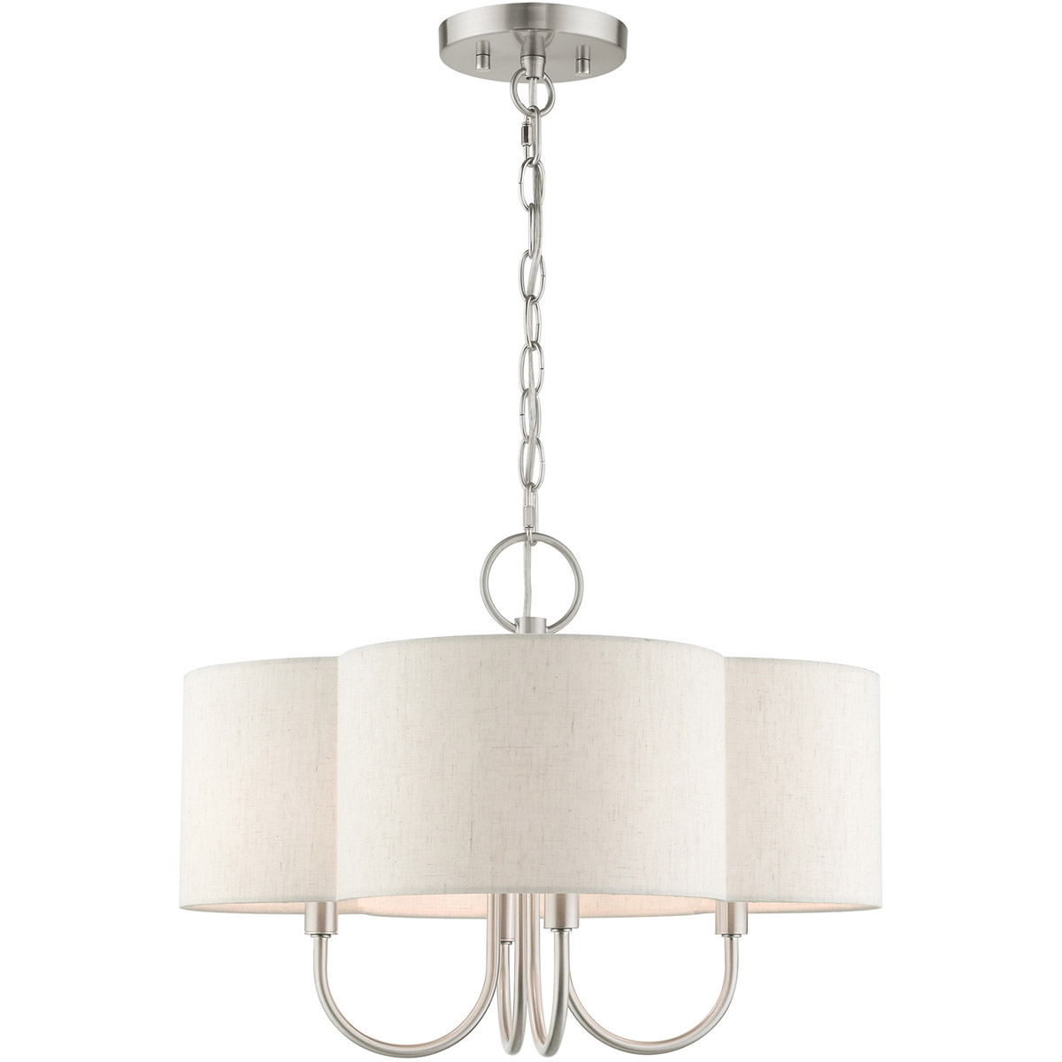 Solstice 4 Light 18 inch Brushed Nickel Pendant Chandelier Ceiling Light
