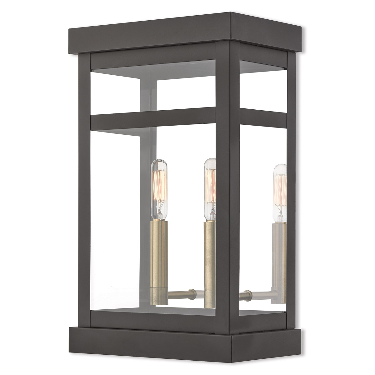 Hopewell 2 Light 15 inch Bronze Outdoor Wall Lantern