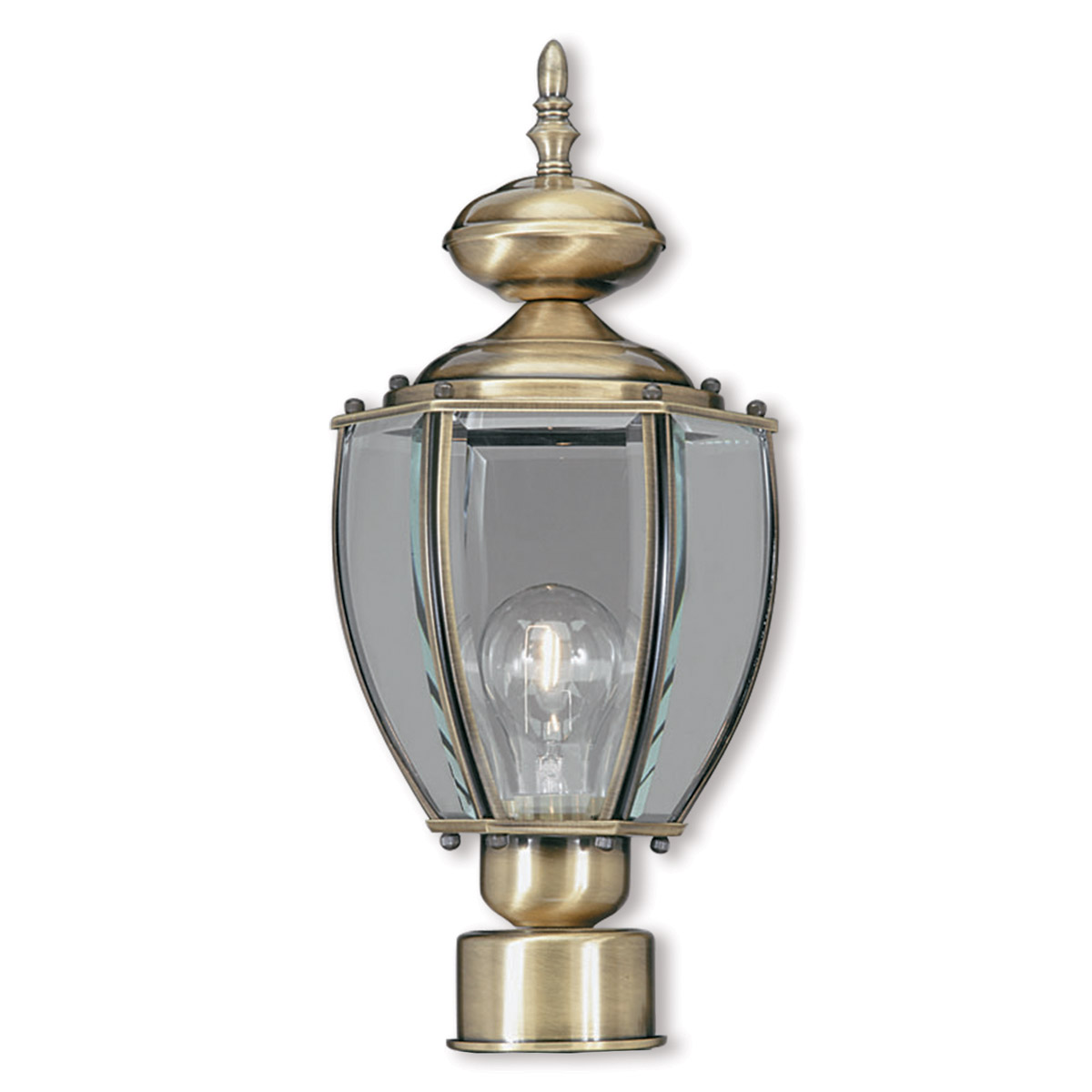 Outdoor Basics 1 Light 16.5 inch Antique Brass Outdoor Post Top Lantern