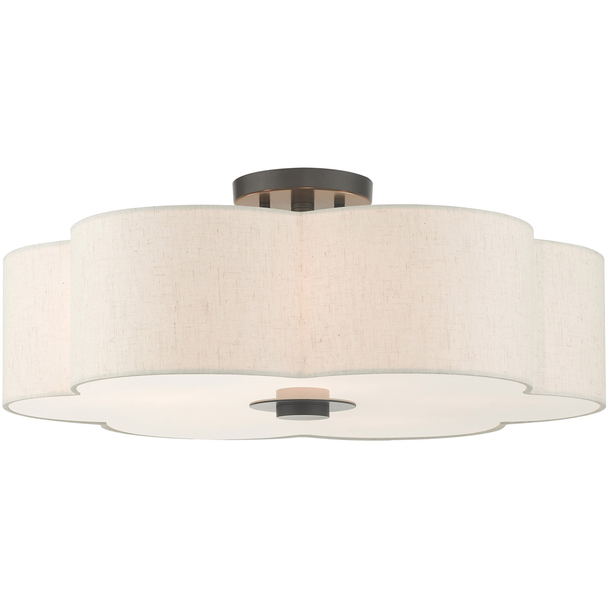 Solstice 5 Light 22 inch English Bronze Semi-Flush Ceiling Light