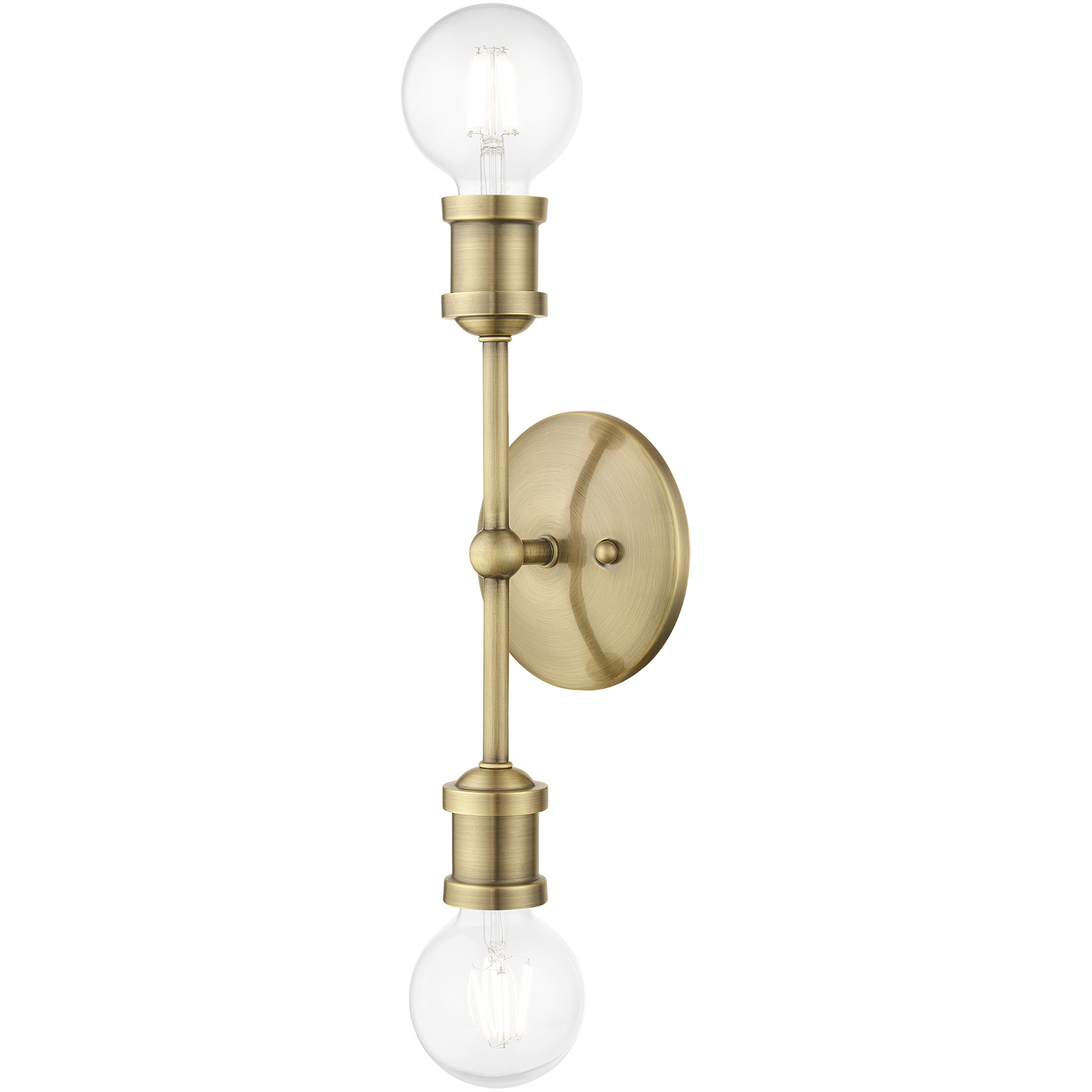Lansdale 2 Light 5 inch Antique Brass Vanity Sconce Wall Light