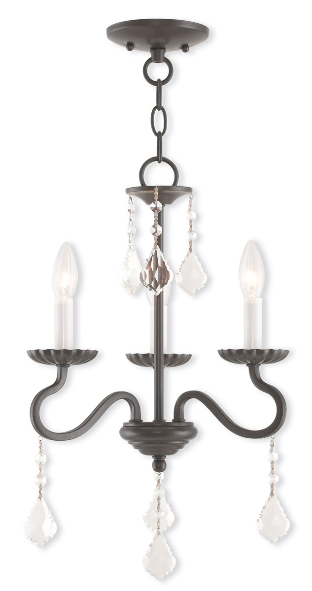 Callisto 3 Light 14 inch English Bronze Mini Chandelier Ceiling Light