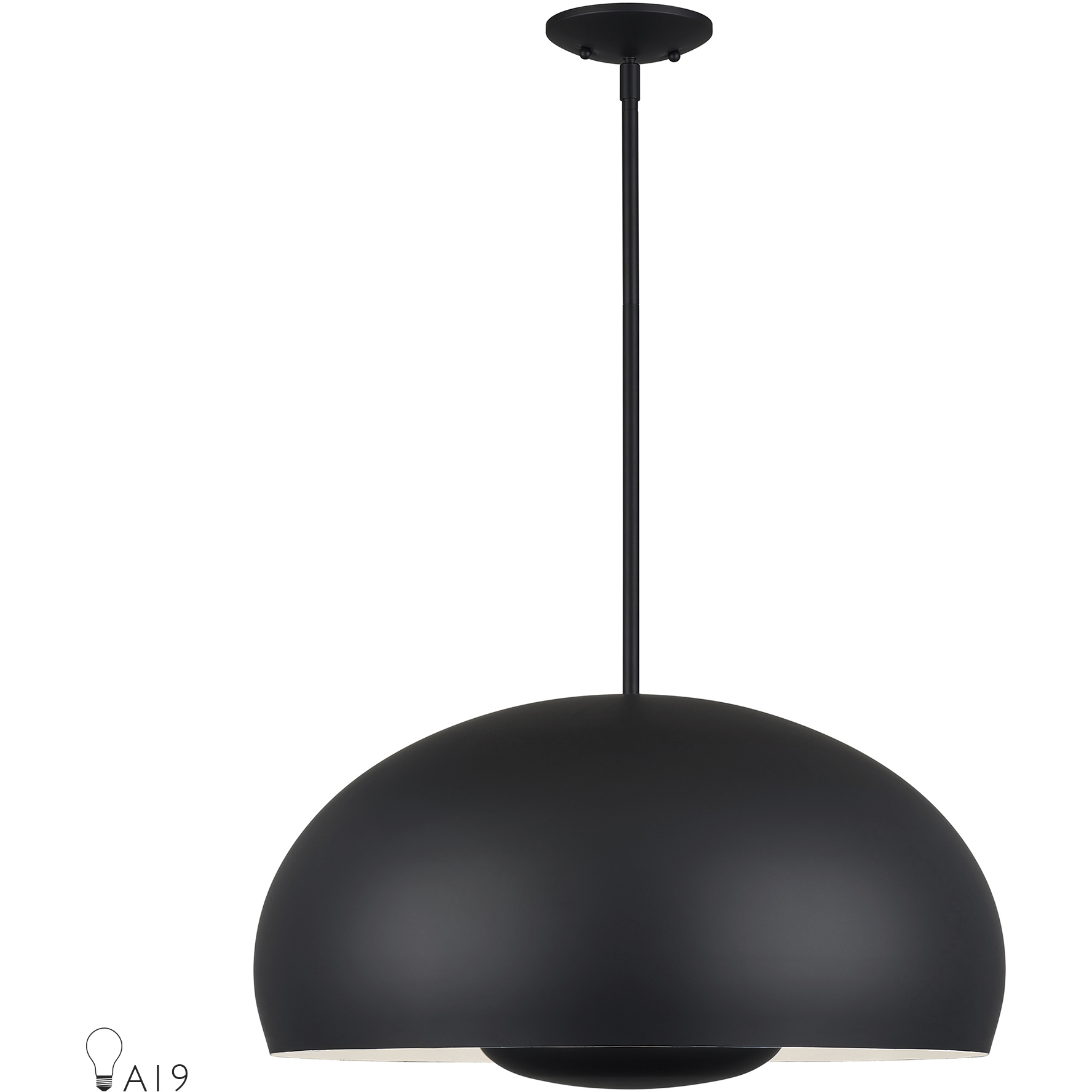 Livex Lighting 51518-04 Domma 4 Light 22.5 inch Black Pendant