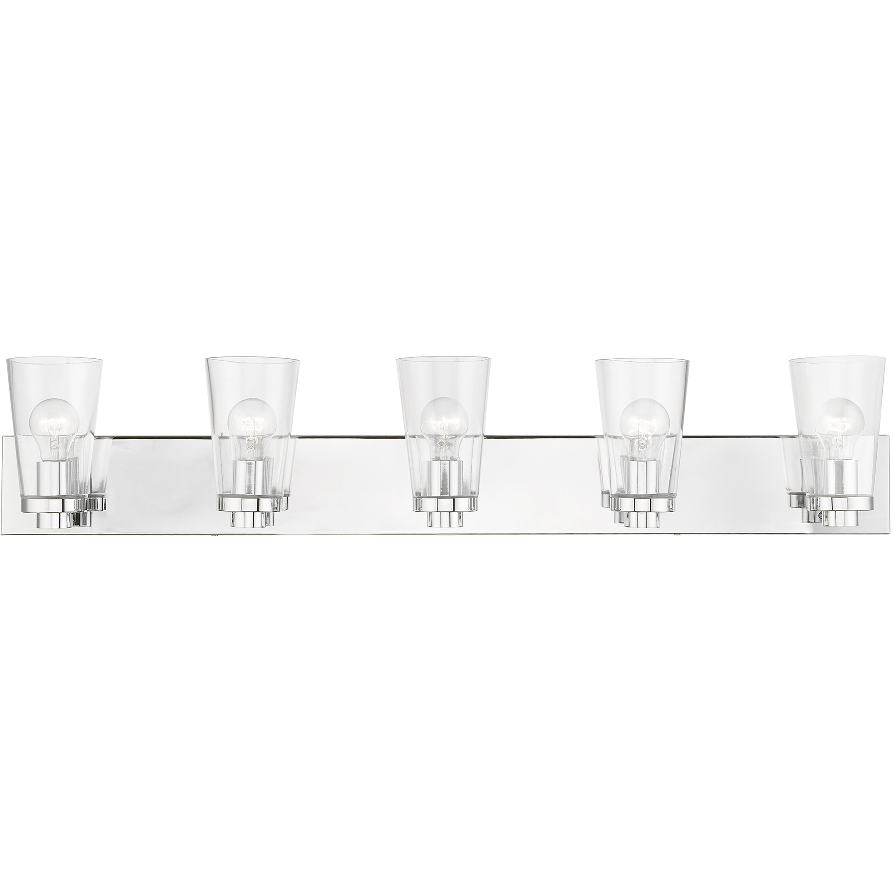 Cityview 5 Light 40 inch Polished Chrome Vanity Sconce Wall Light, Extra Large