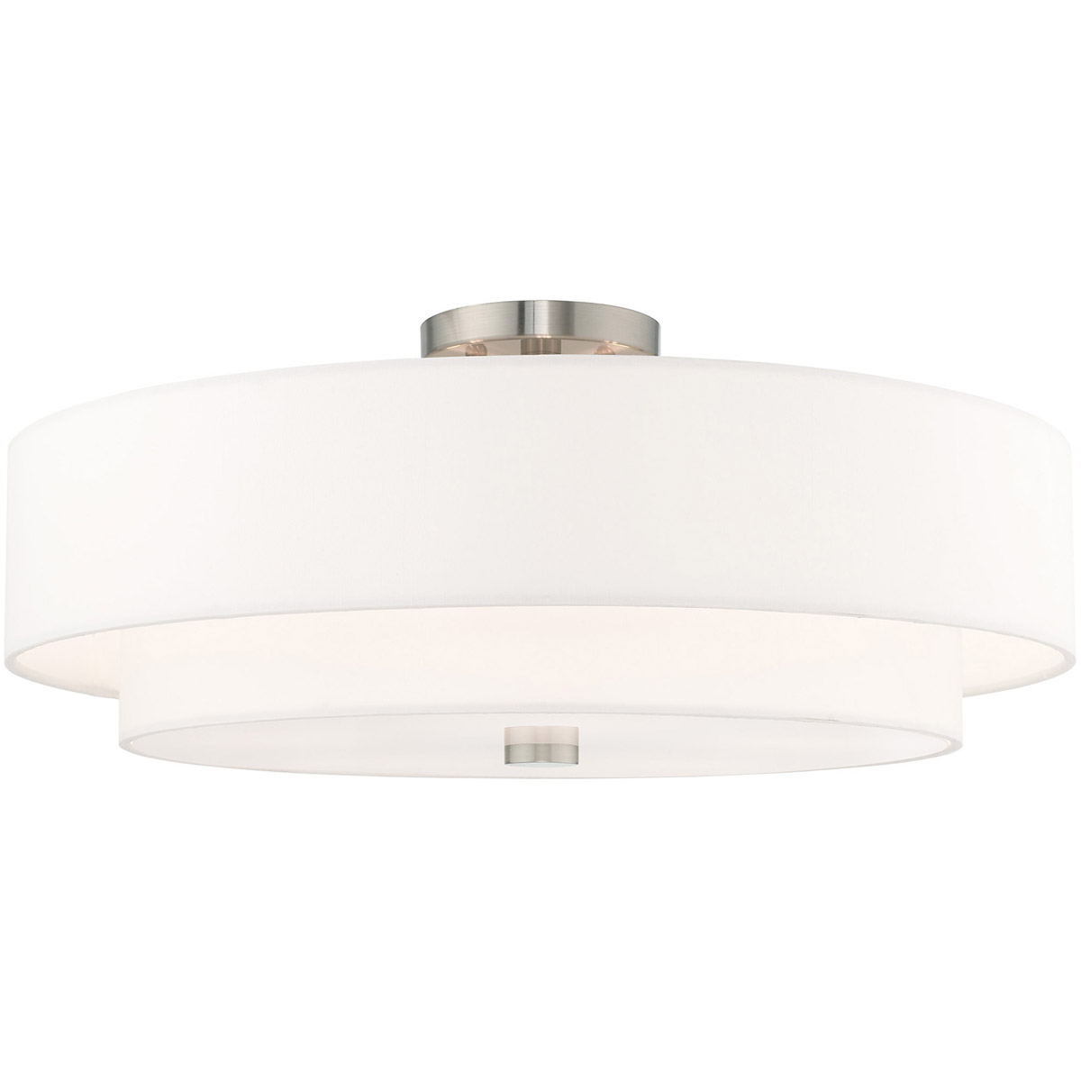 Meridian 5 Light 22 inch Brushed Nickel Semi-Flush Ceiling Light