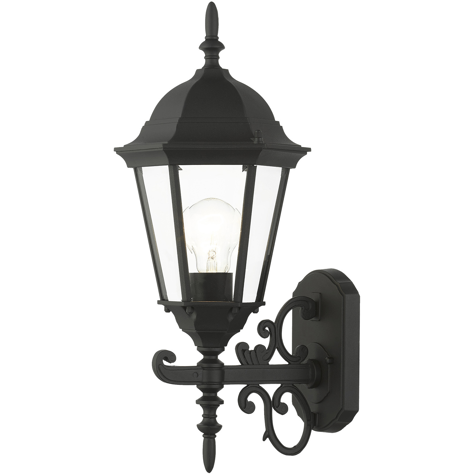 Hamilton 1 Light 20 inch Textured Black Outdoor  Wall Lantern
