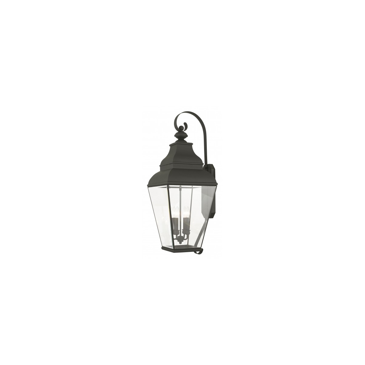 Exeter 4 Light 36 inch Black Outdoor Wall Lantern