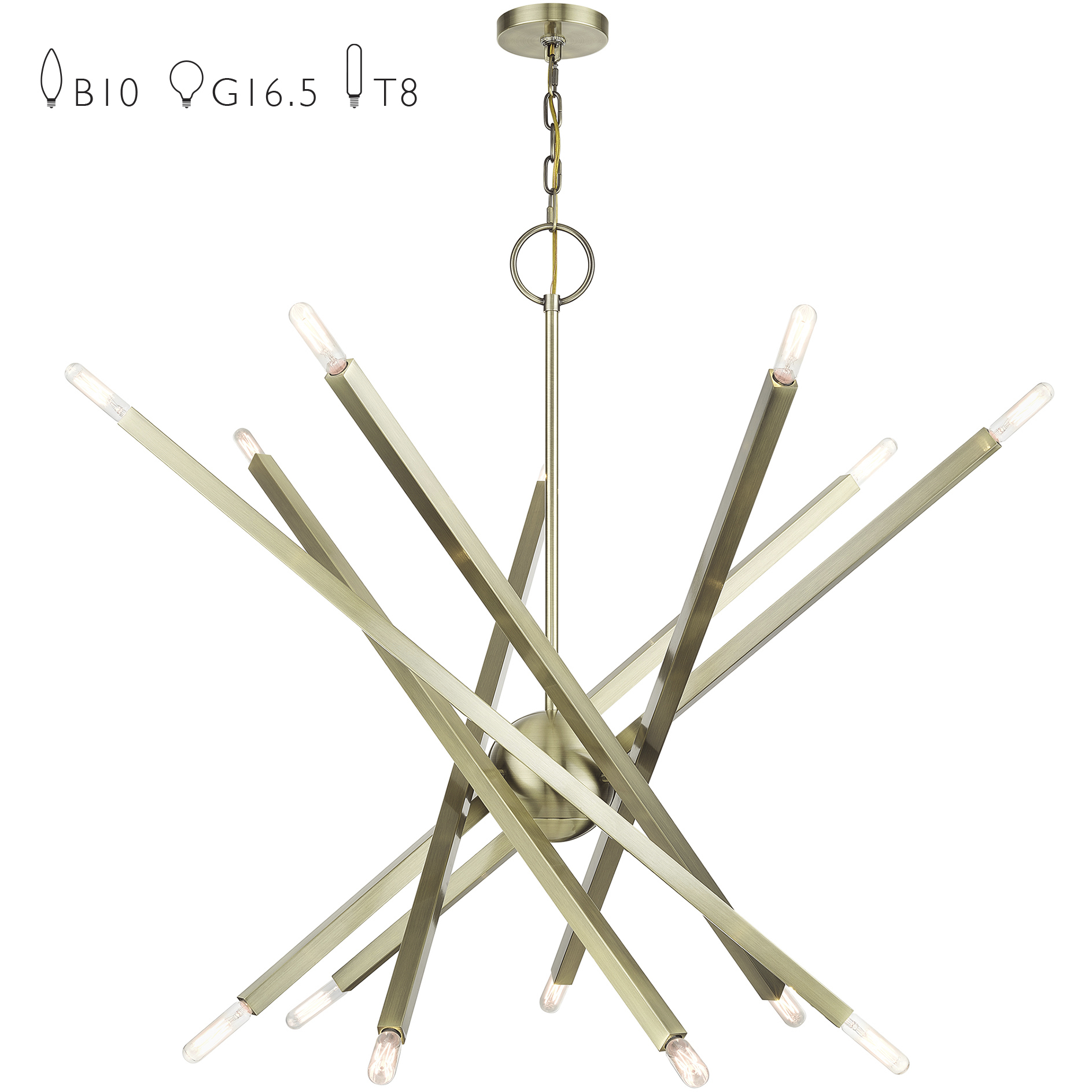 Monaco 14 Light 40 inch Antique Brass Extra Large Foyer Chandelier Ceiling Light