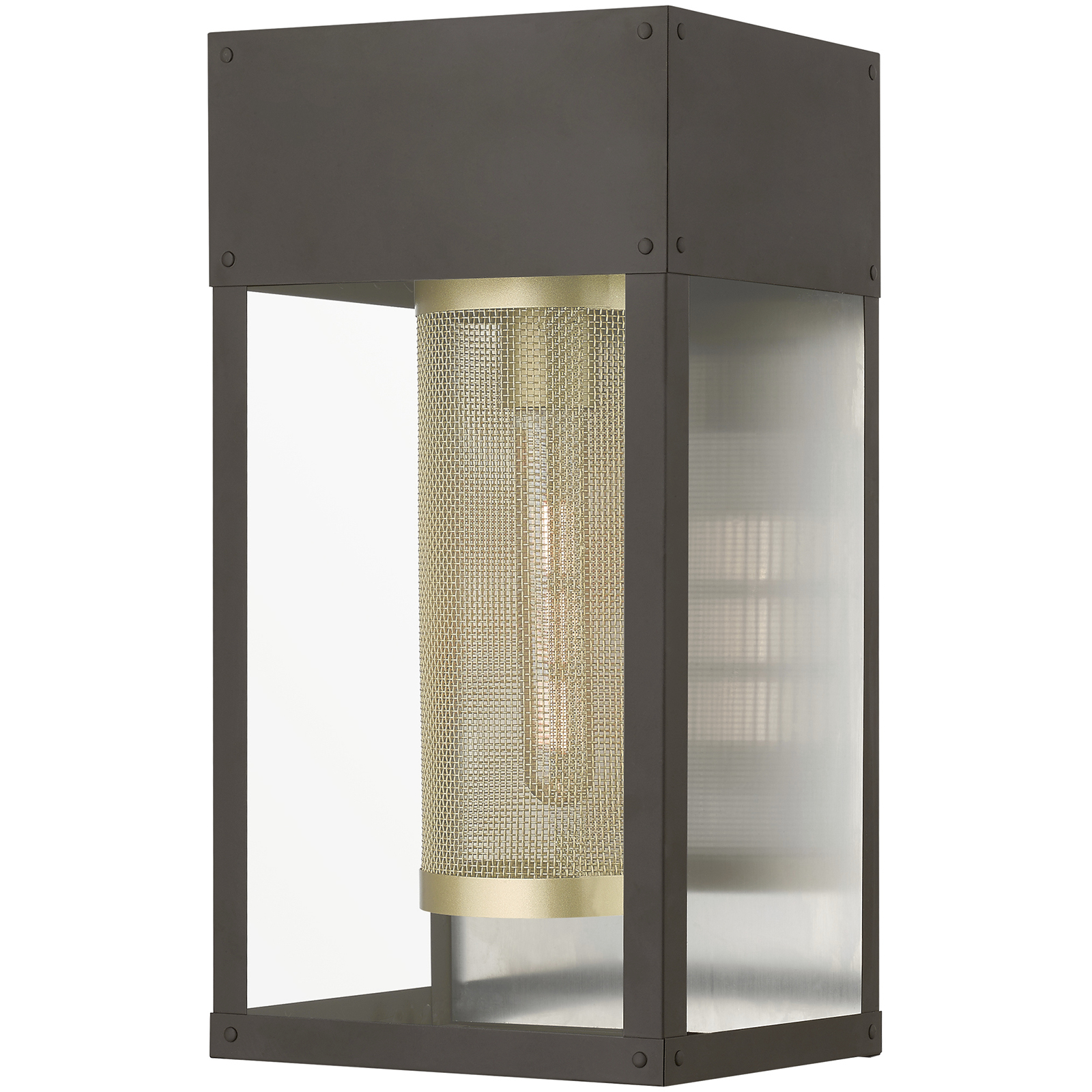 Franklin 1 Light 16 inch Bronze with Soft Gold Candle Outdoor Wall Lantern