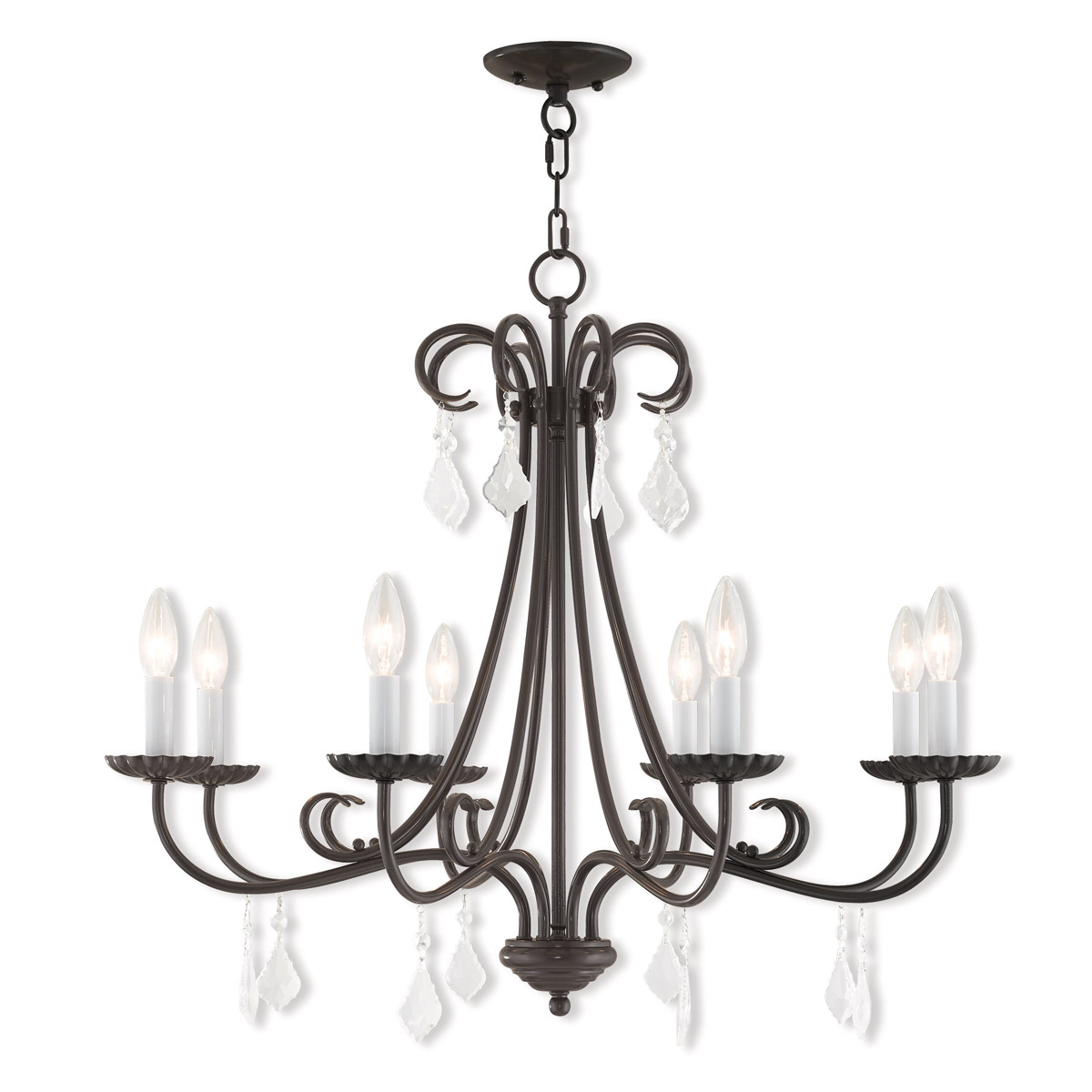 Daphne 8 Light 29.75 inch English Bronze Chandelier Ceiling Light