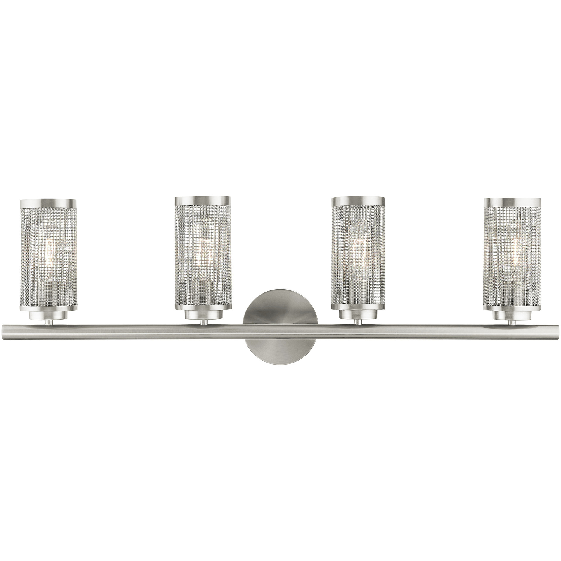 Industro 4 Light 36 inch Brushed Nickel Vanity Sconce Wall Light