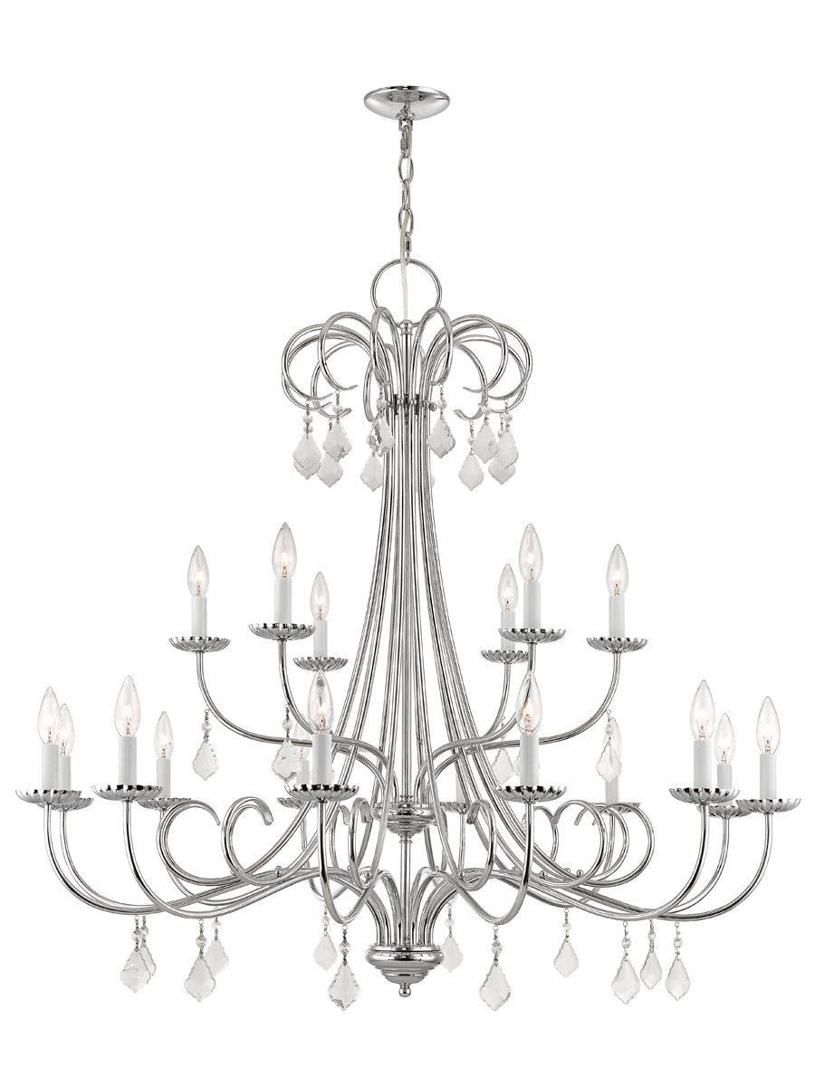 Daphne 18 Light 42 inch Polished Chrome Grande Foyer Chandelier Ceiling Light