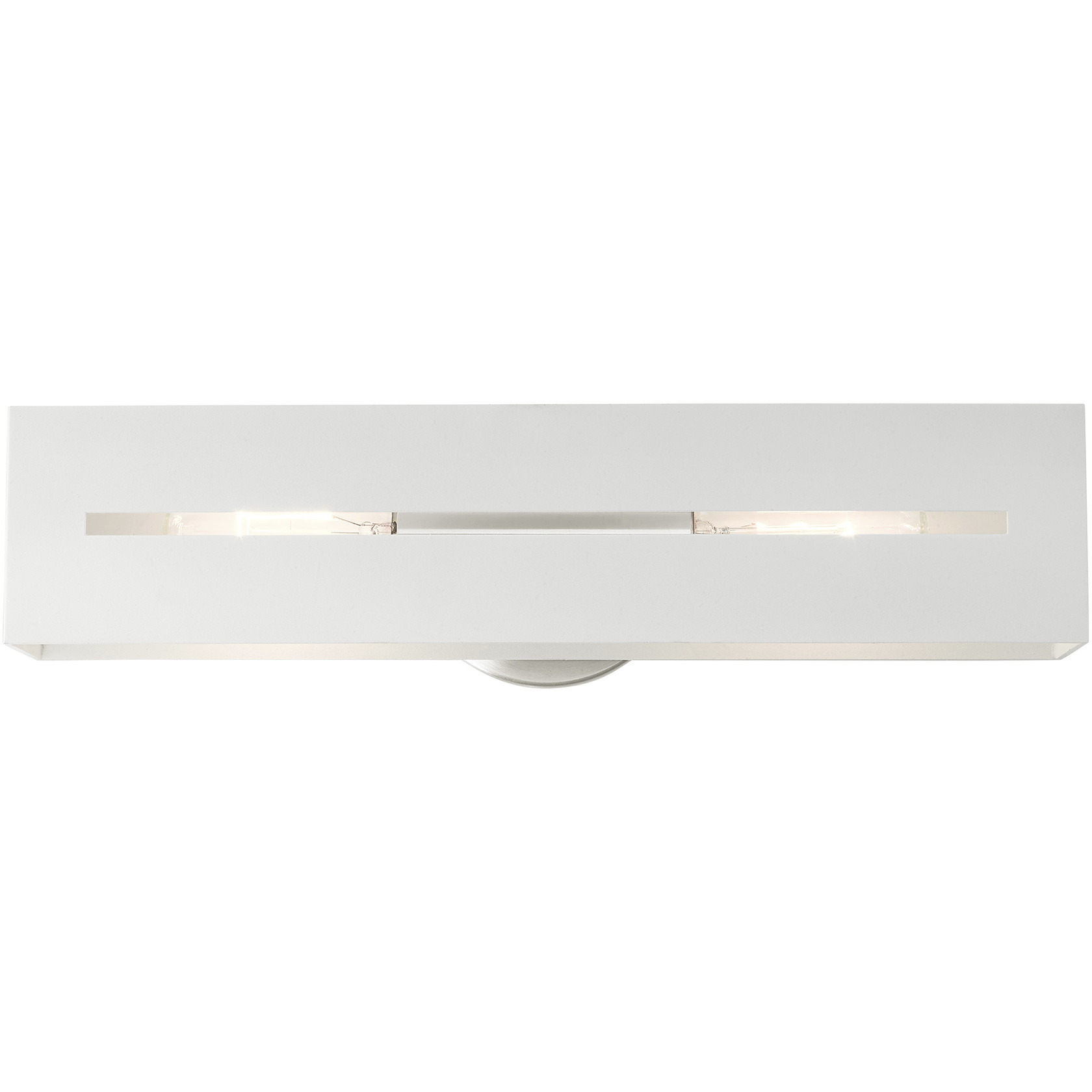 Soma 2 Light 18 inch Textured White with Brushed Nickel Finish Accents ADA Vanity Sconce Wall Light