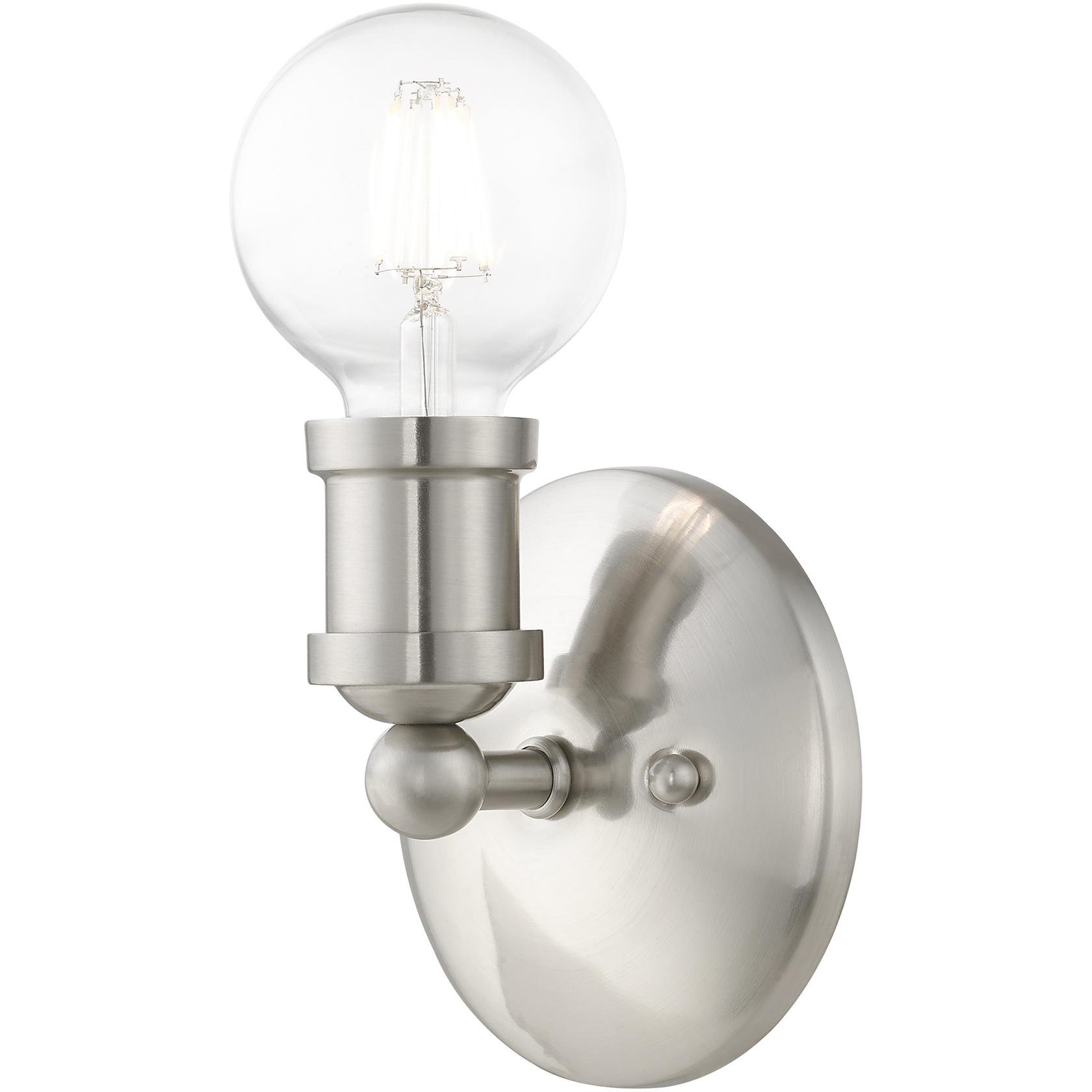 Lansdale 1 Light 5 inch Brushed Nickel ADA Single Vanity Sconce Wall Light, Single