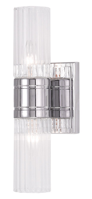 Midtown 2 Light 12 inch Polished Chrome Bath Vanity Wall Light