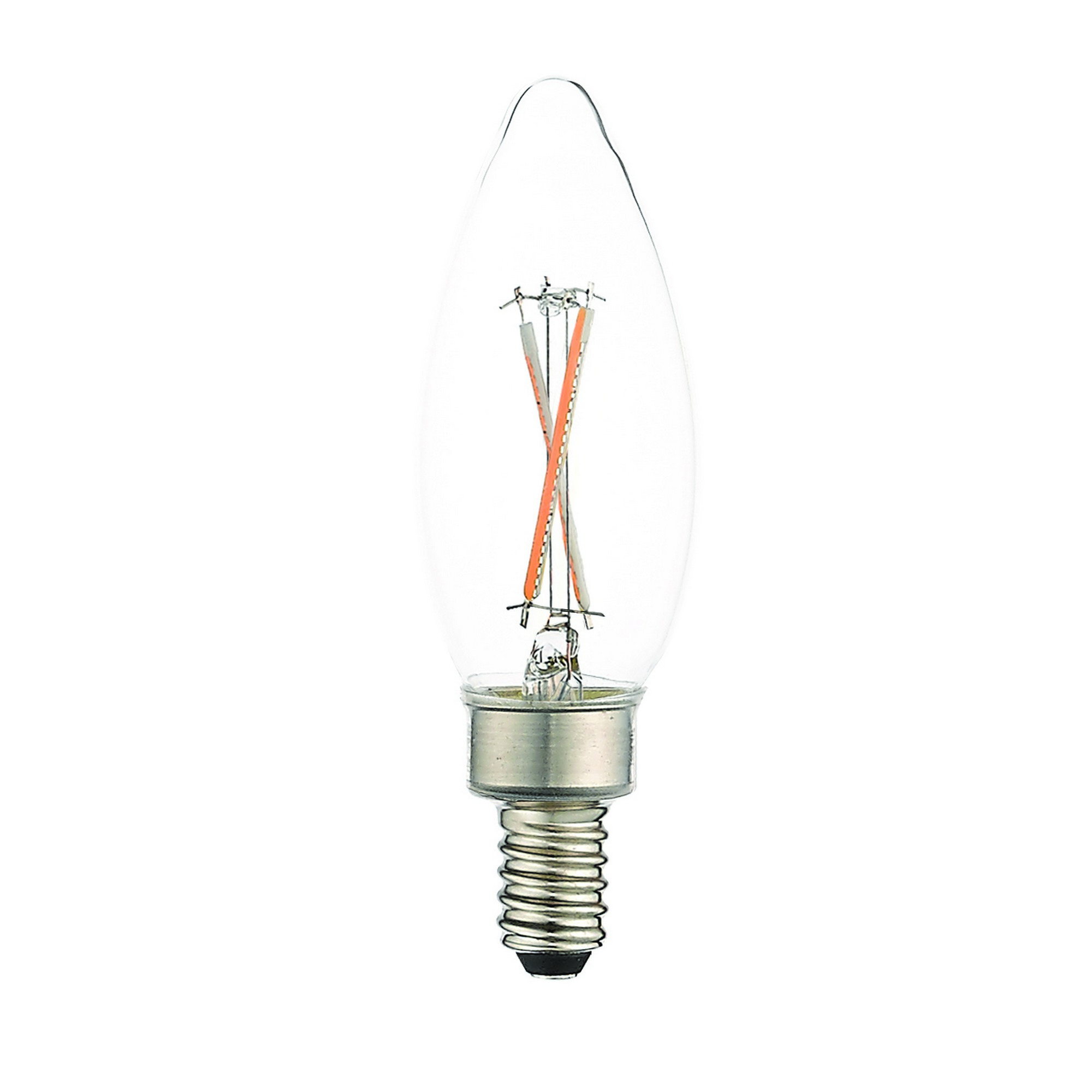 Allison LED B10 Torpedo E12 Candelabra Base 2 watt 3000K Filament LED Bulb in 60, Pack of 60