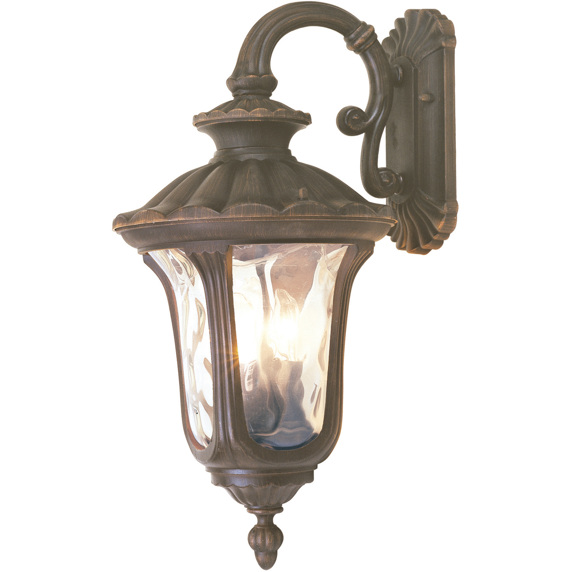Oxford 3 Light 22 inch Hand Applied Imperial Bronze Large Down Outdoor Wall Lantern