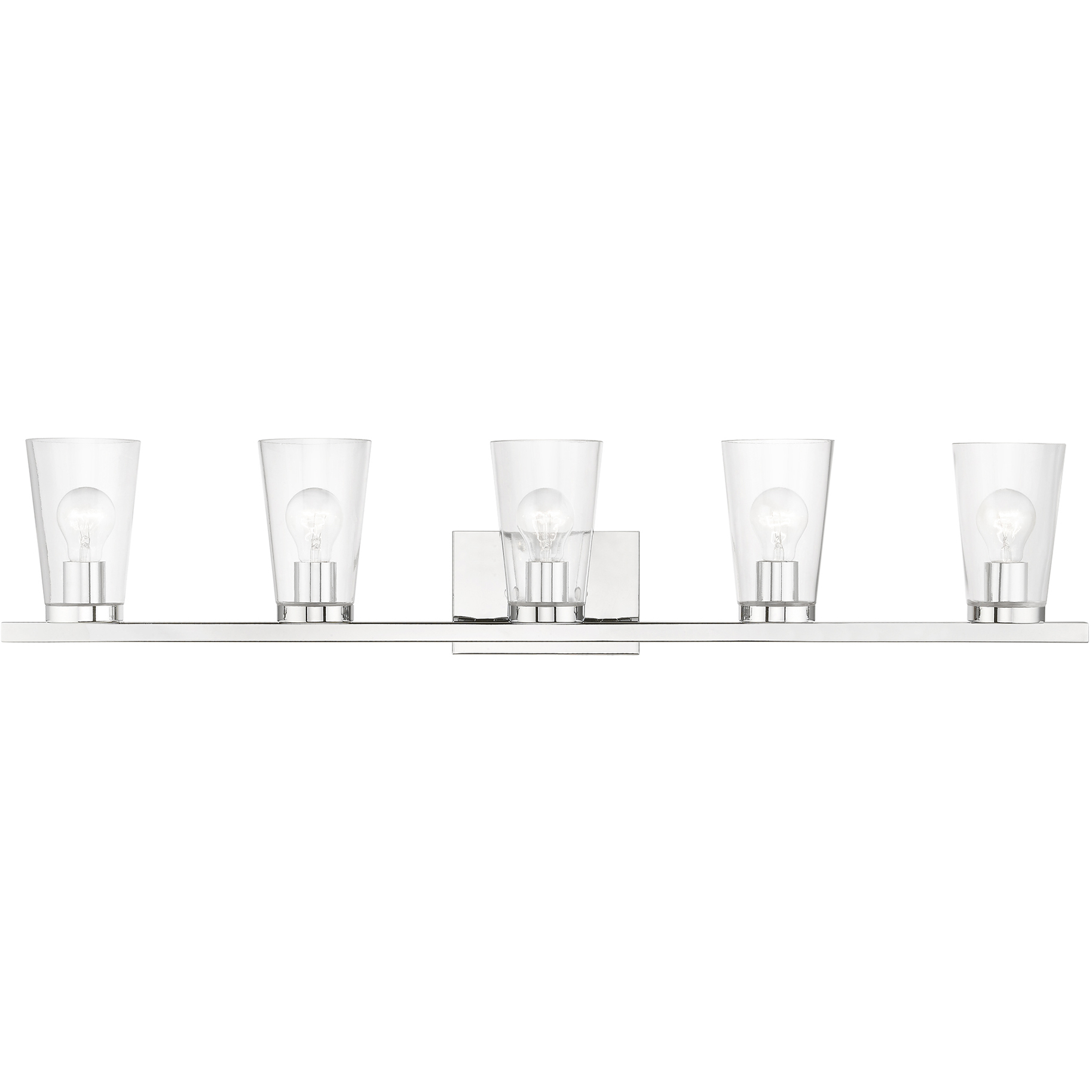 Cityview 5 Light 40 inch Polished Chrome Vanity Sconce Wall Light, Extra Large