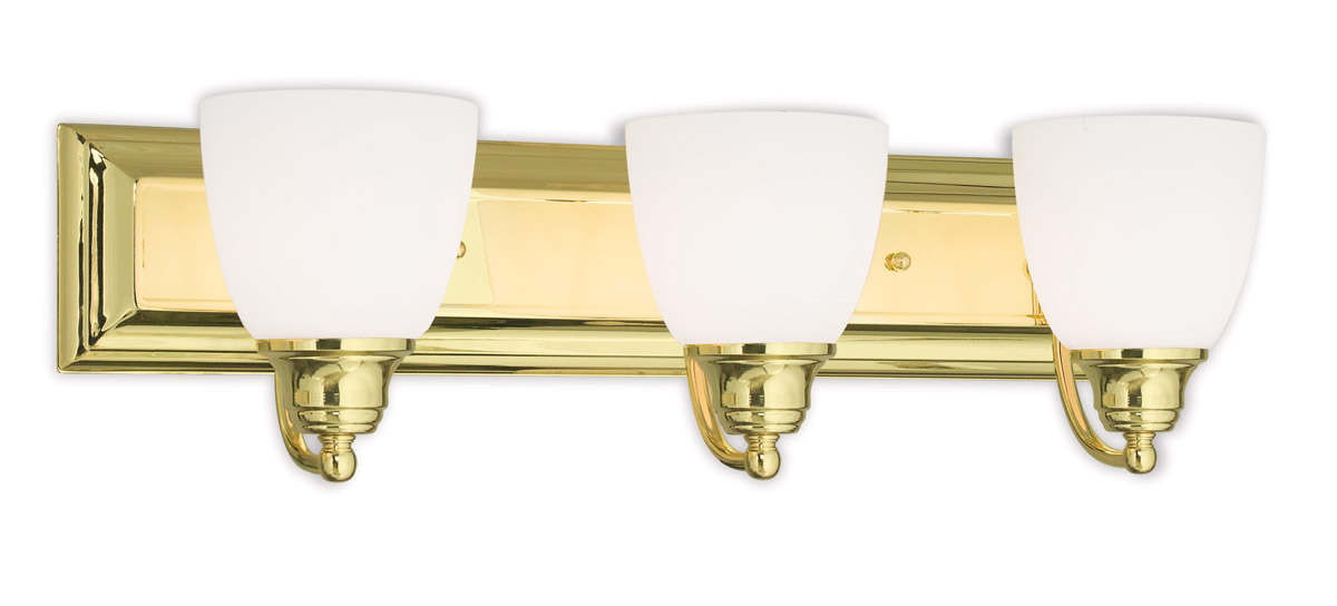 Springfield 3 Light 24 inch Polished Brass Bath Vanity Wall Light
