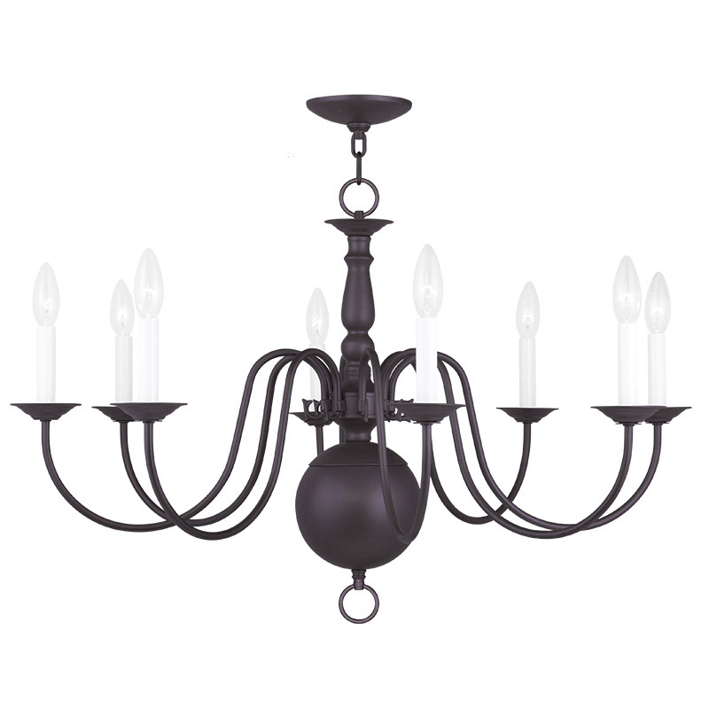 Williamsburgh 8 Light 32 inch Bronze Chandelier Ceiling Light