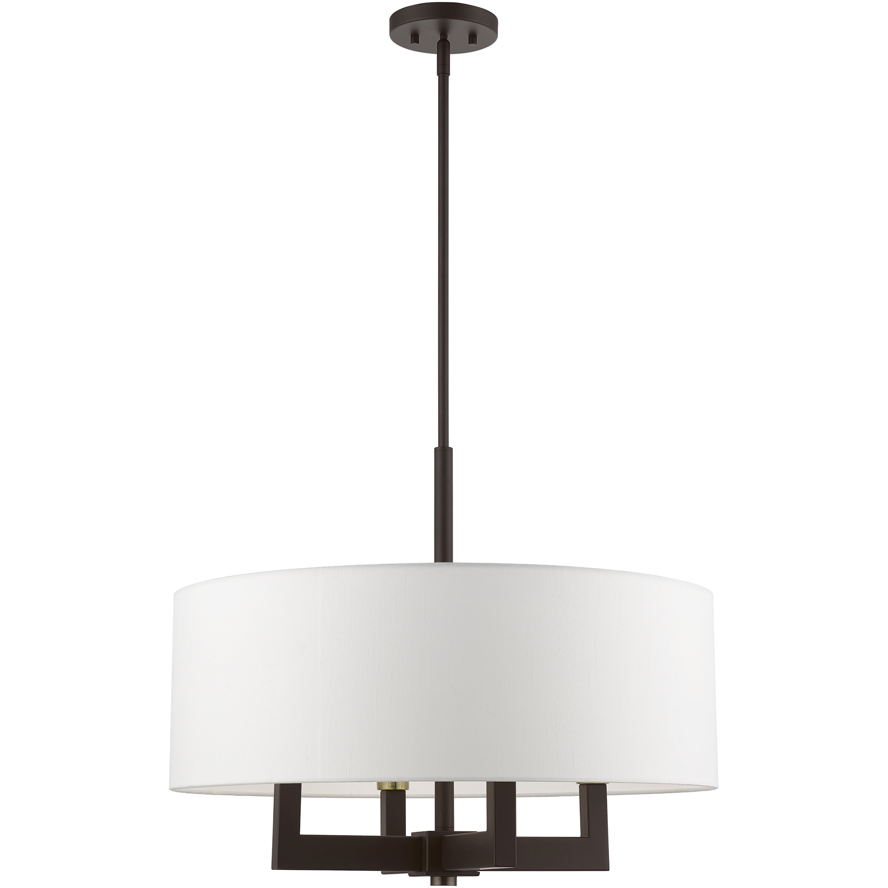 Cresthaven 4 Light 24 inch Bronze with Antique Brass Accents Pendant Chandelier Ceiling Light